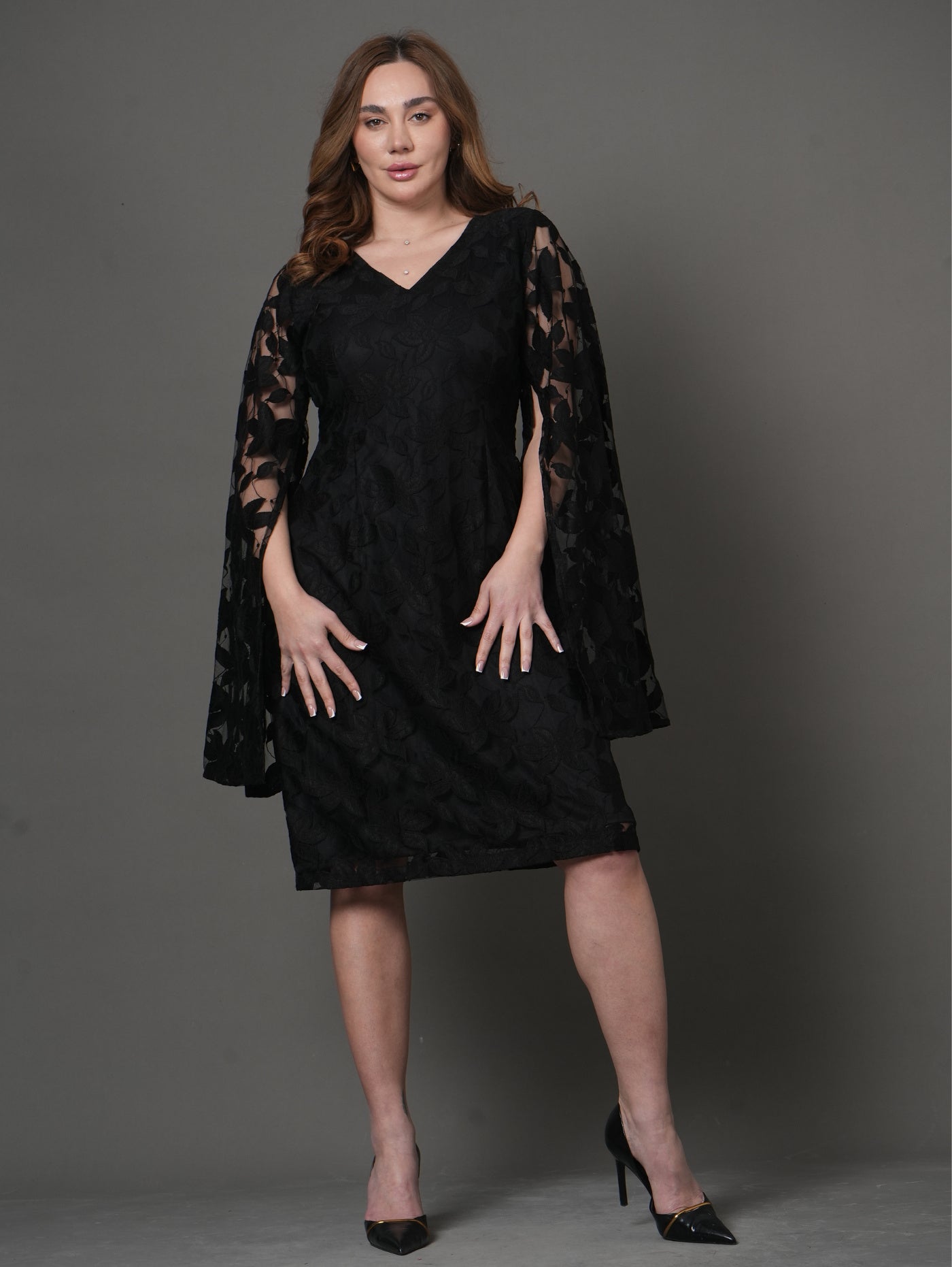 Curve Lux Black Lace Dress