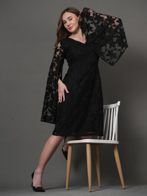 Curve Lux Black Lace Dress