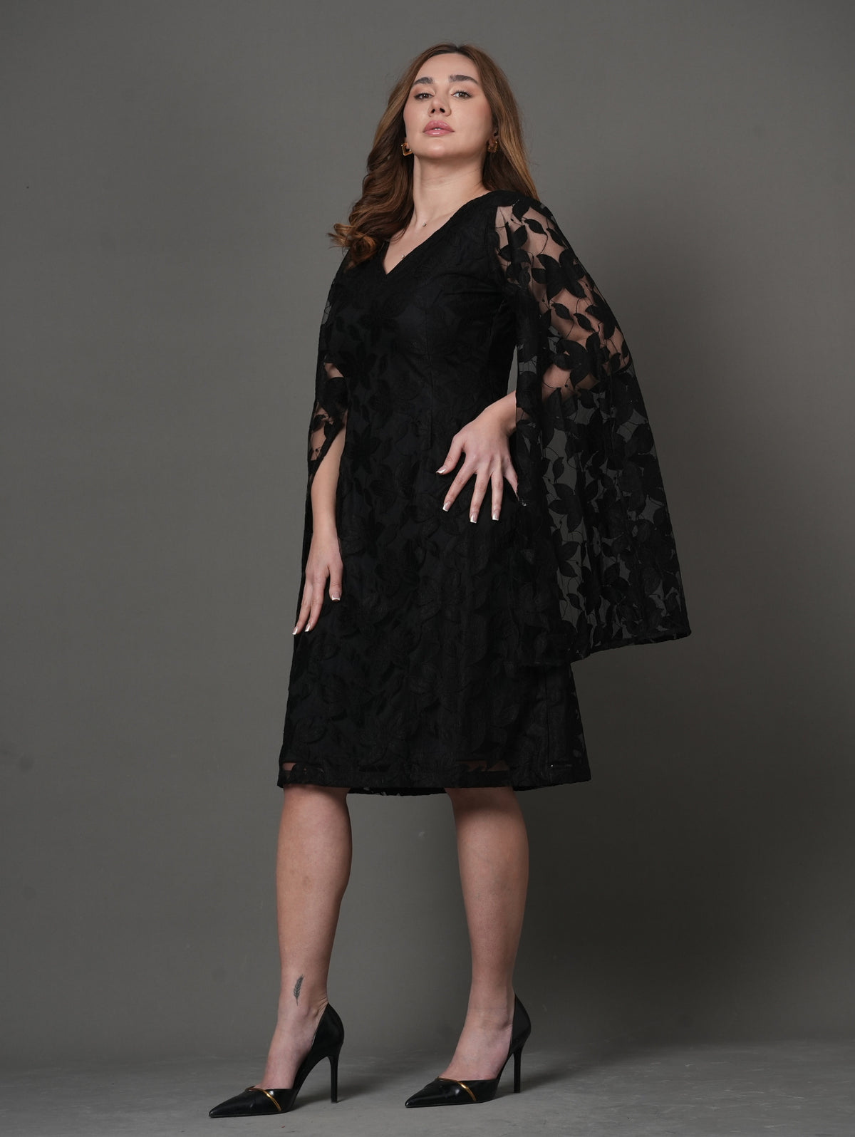 Curve Lux Black Lace Dress