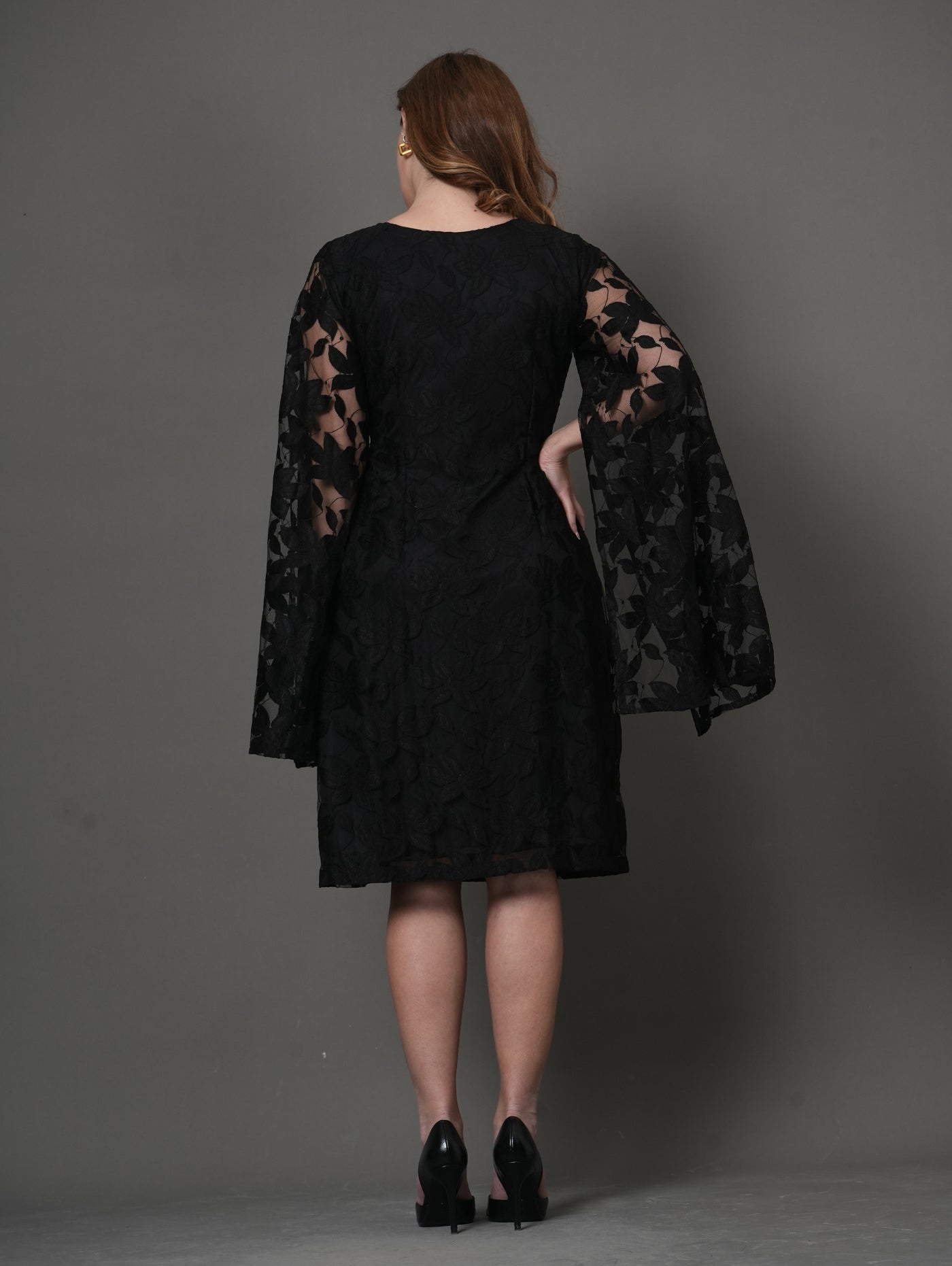 Curve Lux Black Lace Dress