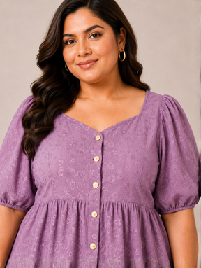 Lavender Peplum Top