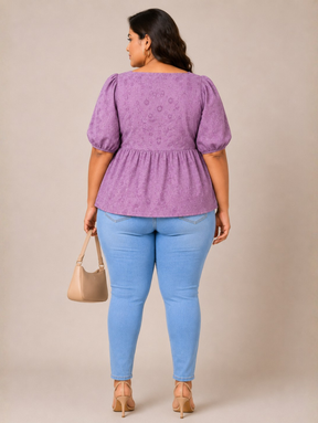 Lavender Peplum Top