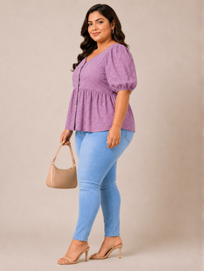 Lavender Peplum Top