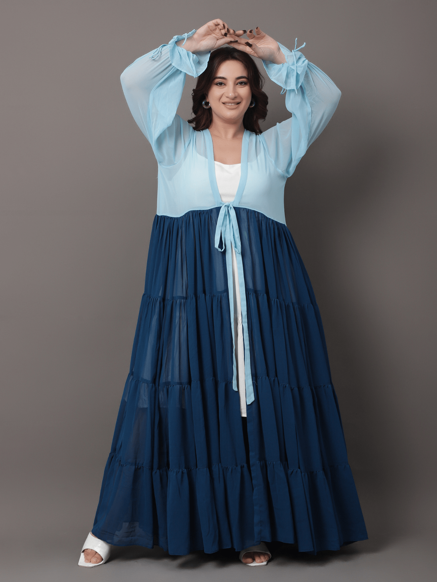 Sky dye shrug