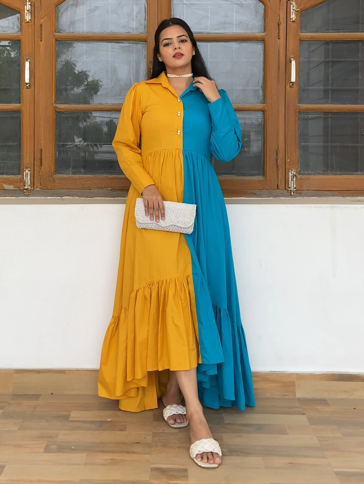 Mansi Singh Featuring In Mustard Monsoon Dress (With Pockets)