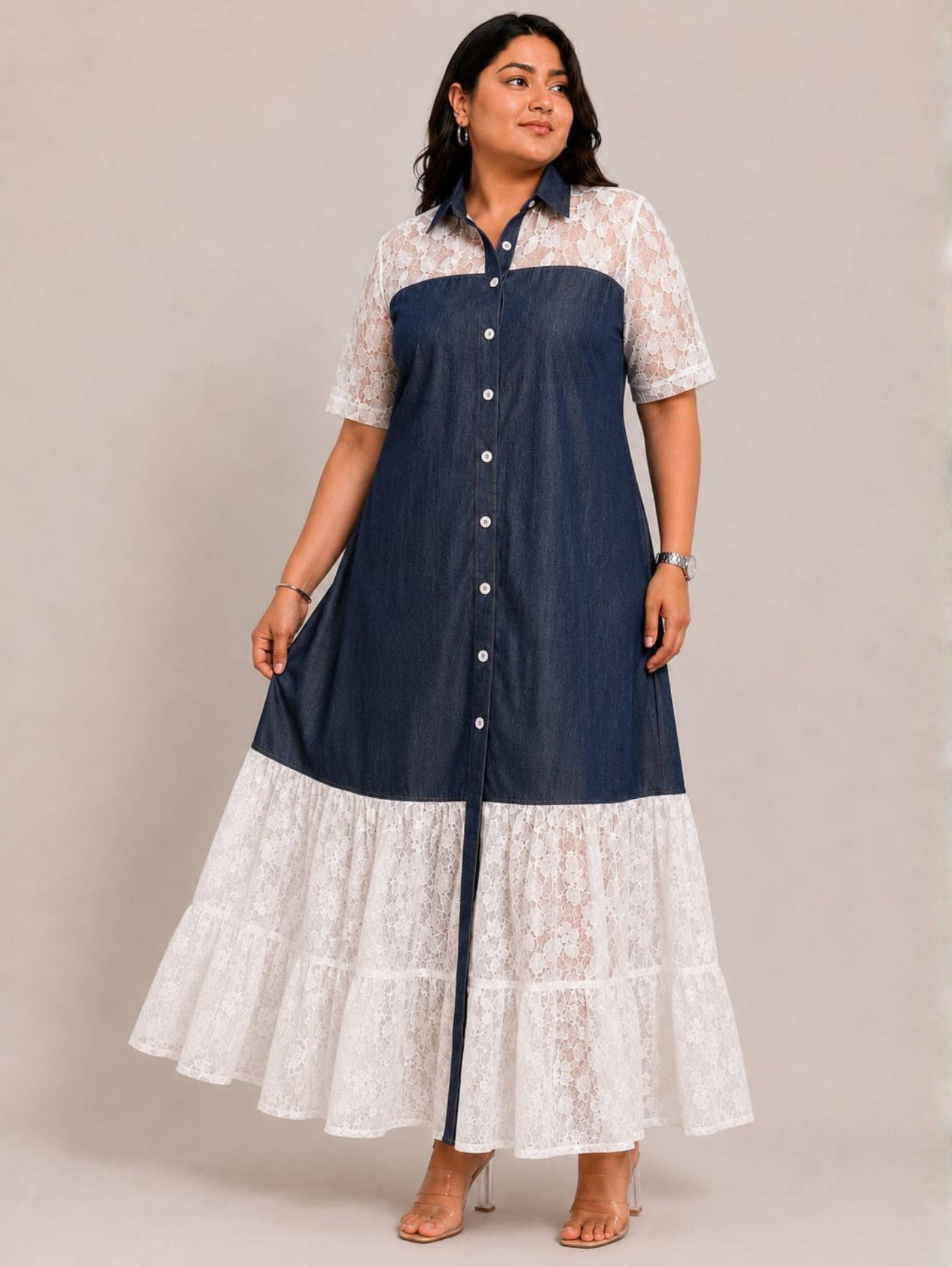 Lacehaven  Denim Dress