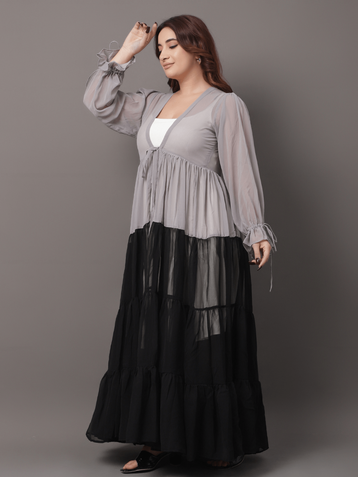 Ash grey shrug