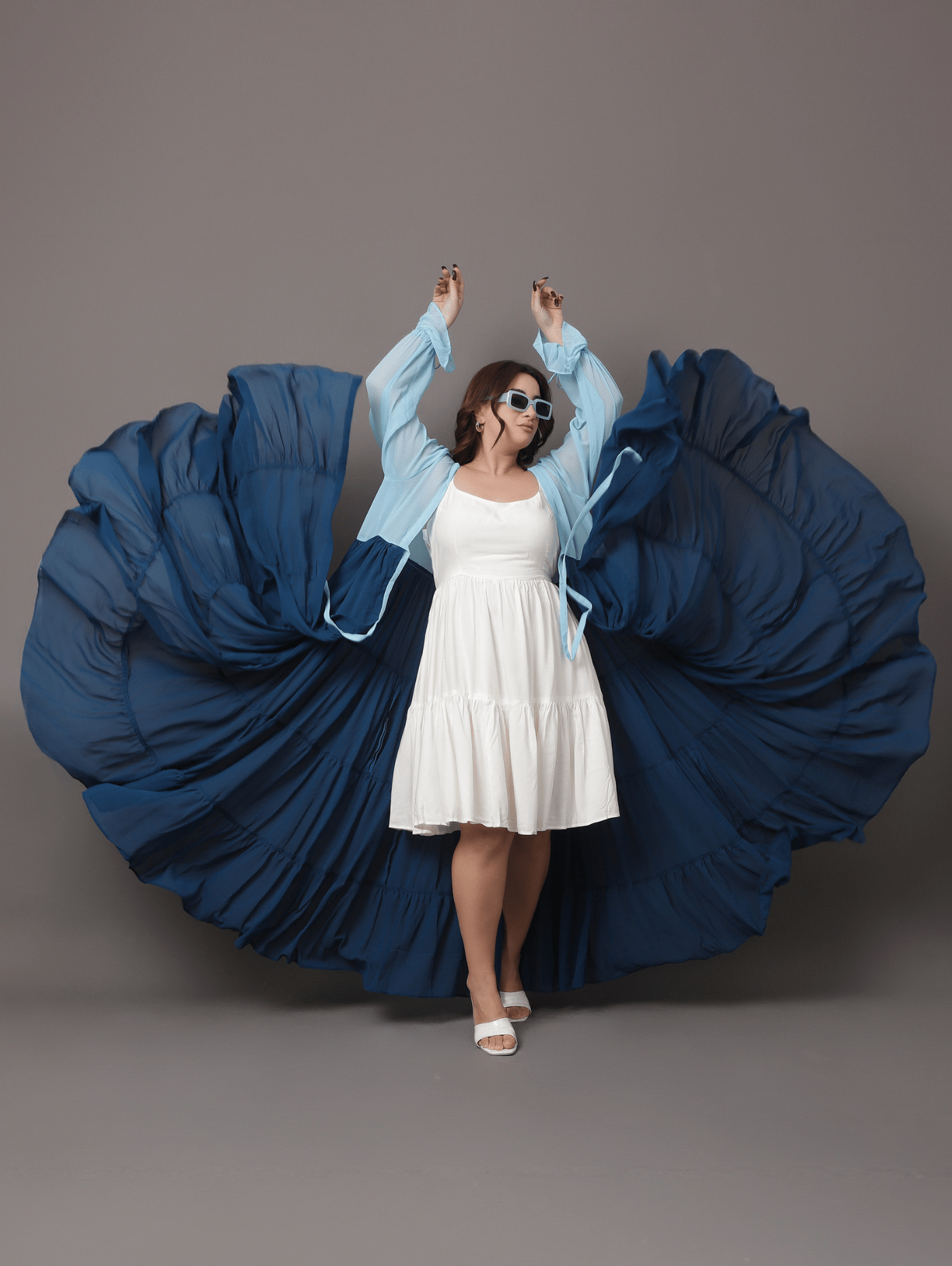Sky dye shrug