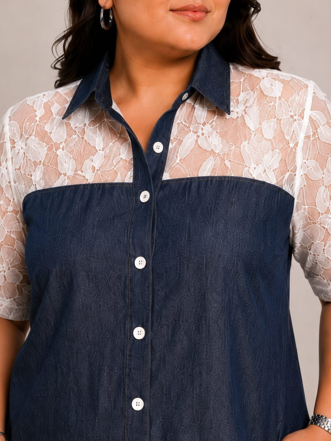 Lacehaven  Denim Dress
