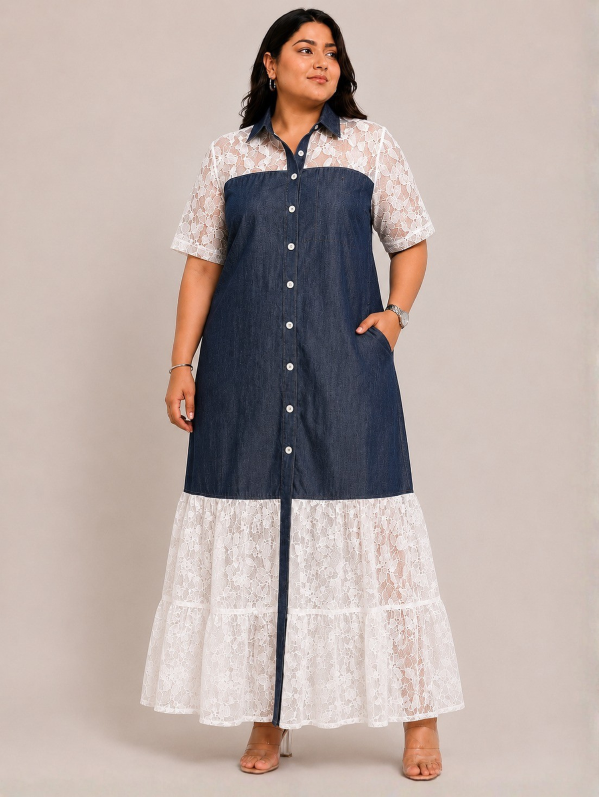 Lacehaven  Denim Dress