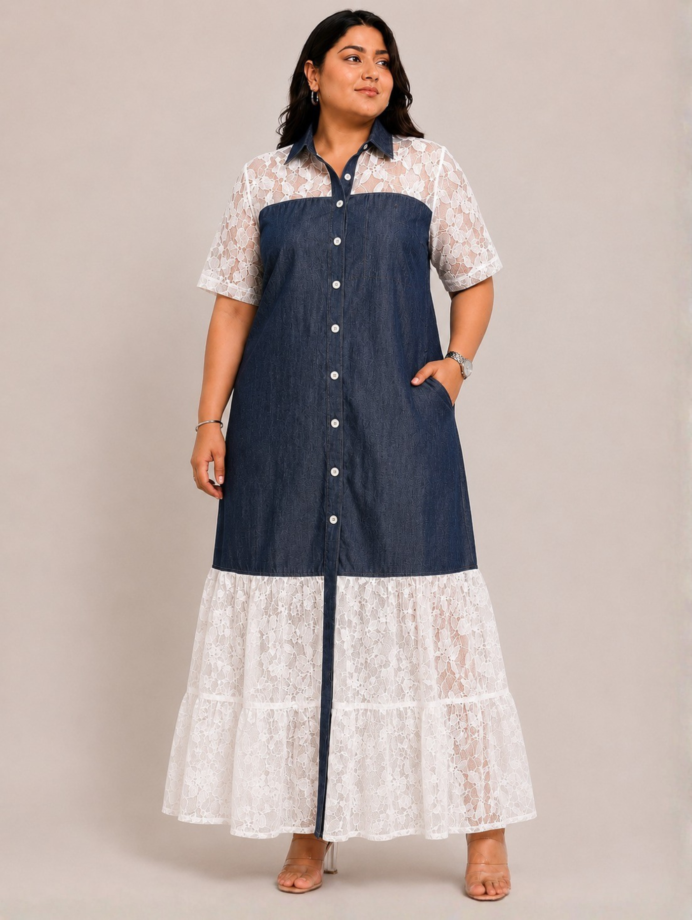 Lacehaven  Denim Dress
