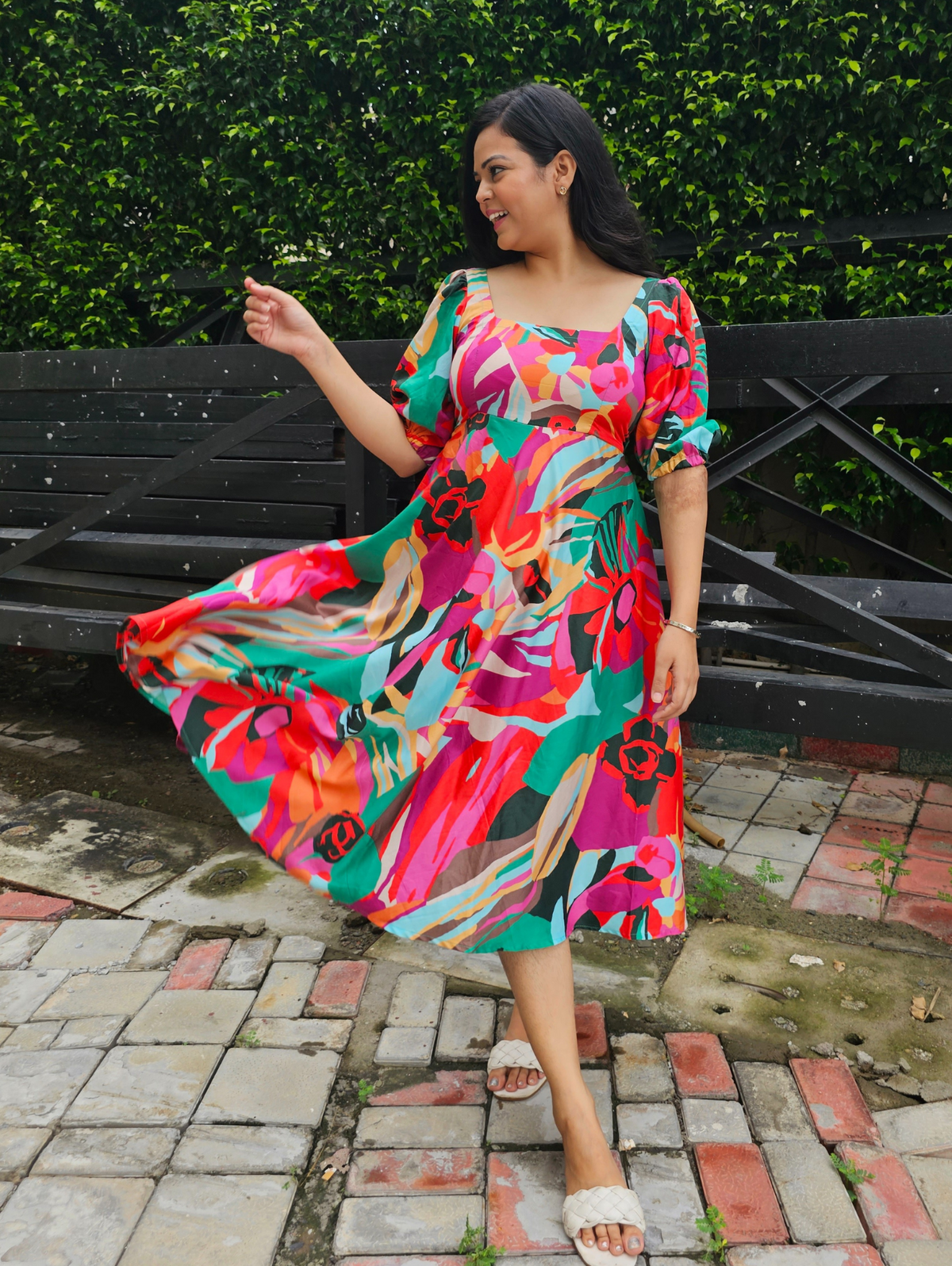 Mansi Singh Featuring in Floral Sonnet Dress