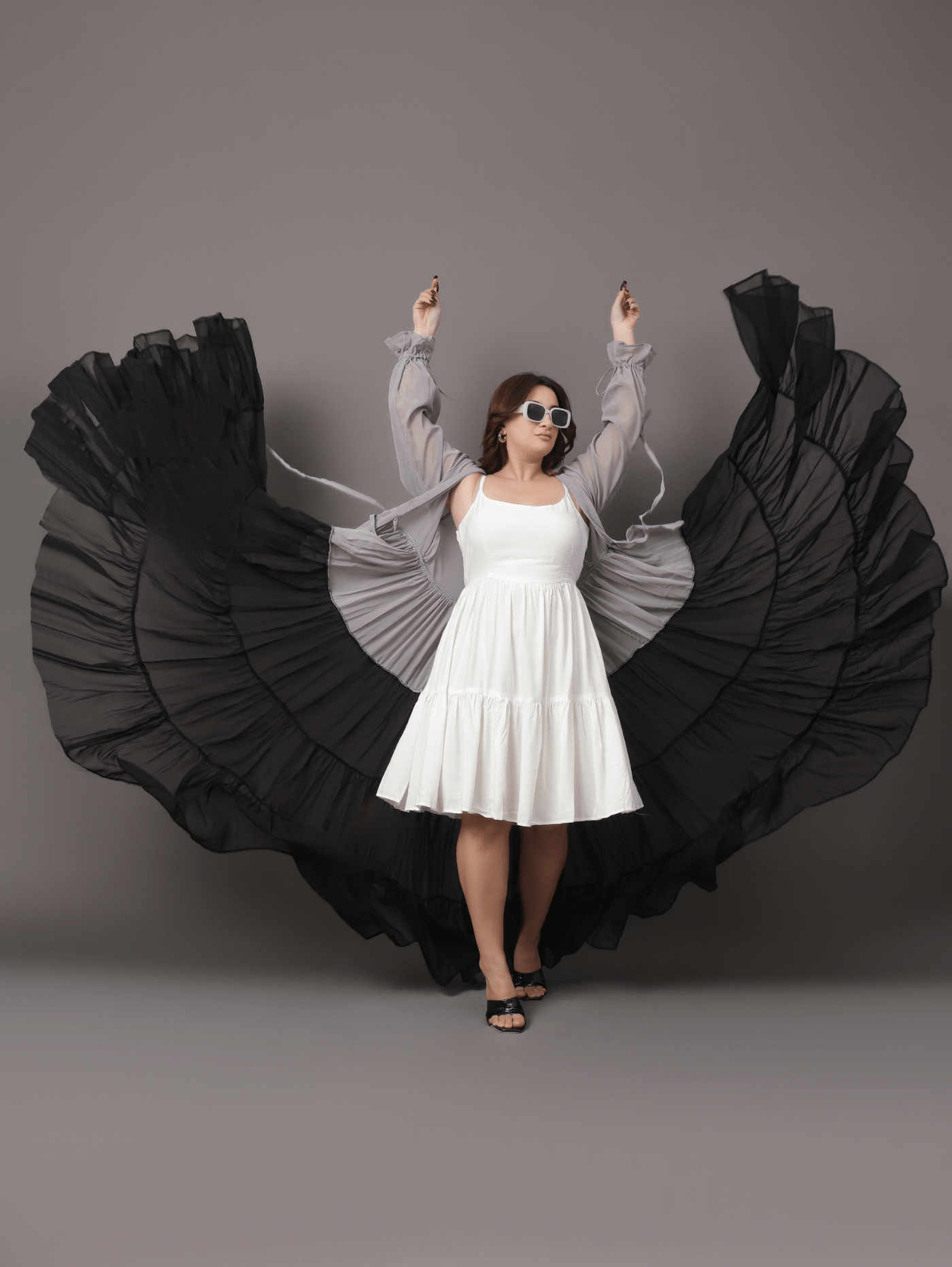 Ash grey shrug