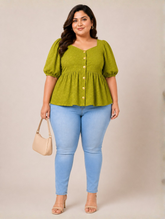 Pistachio Peplum Top