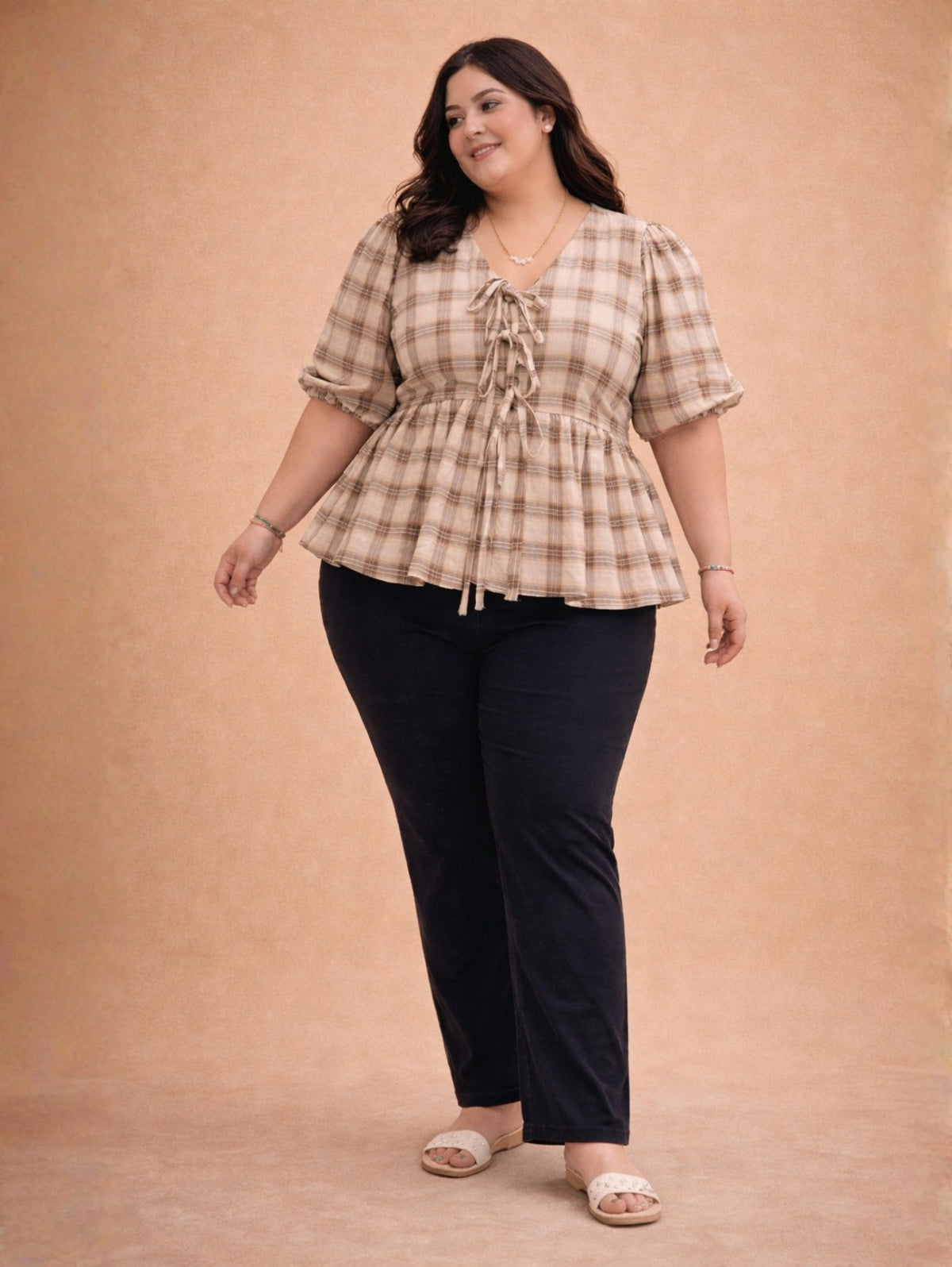 Desert Check Top