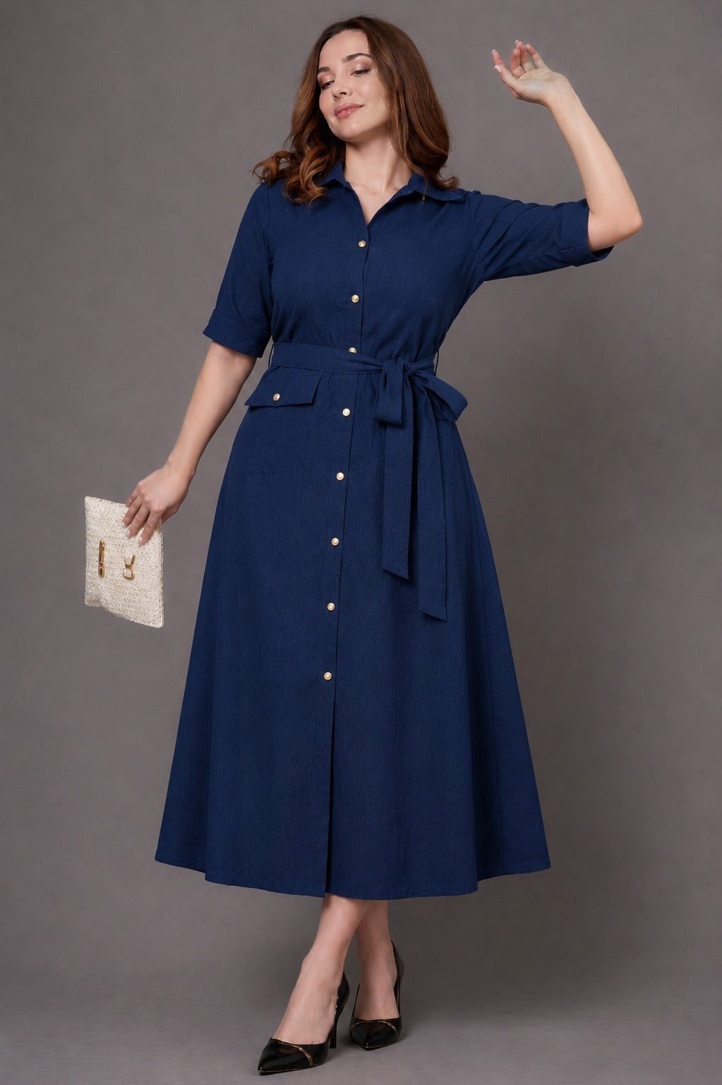 Blue Muse Shirt Dress