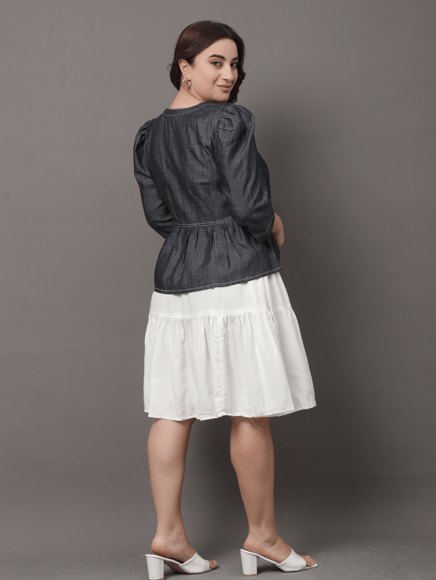 Denim Faded Set ( With Dress )