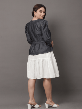 Denim Faded Set ( With Dress )