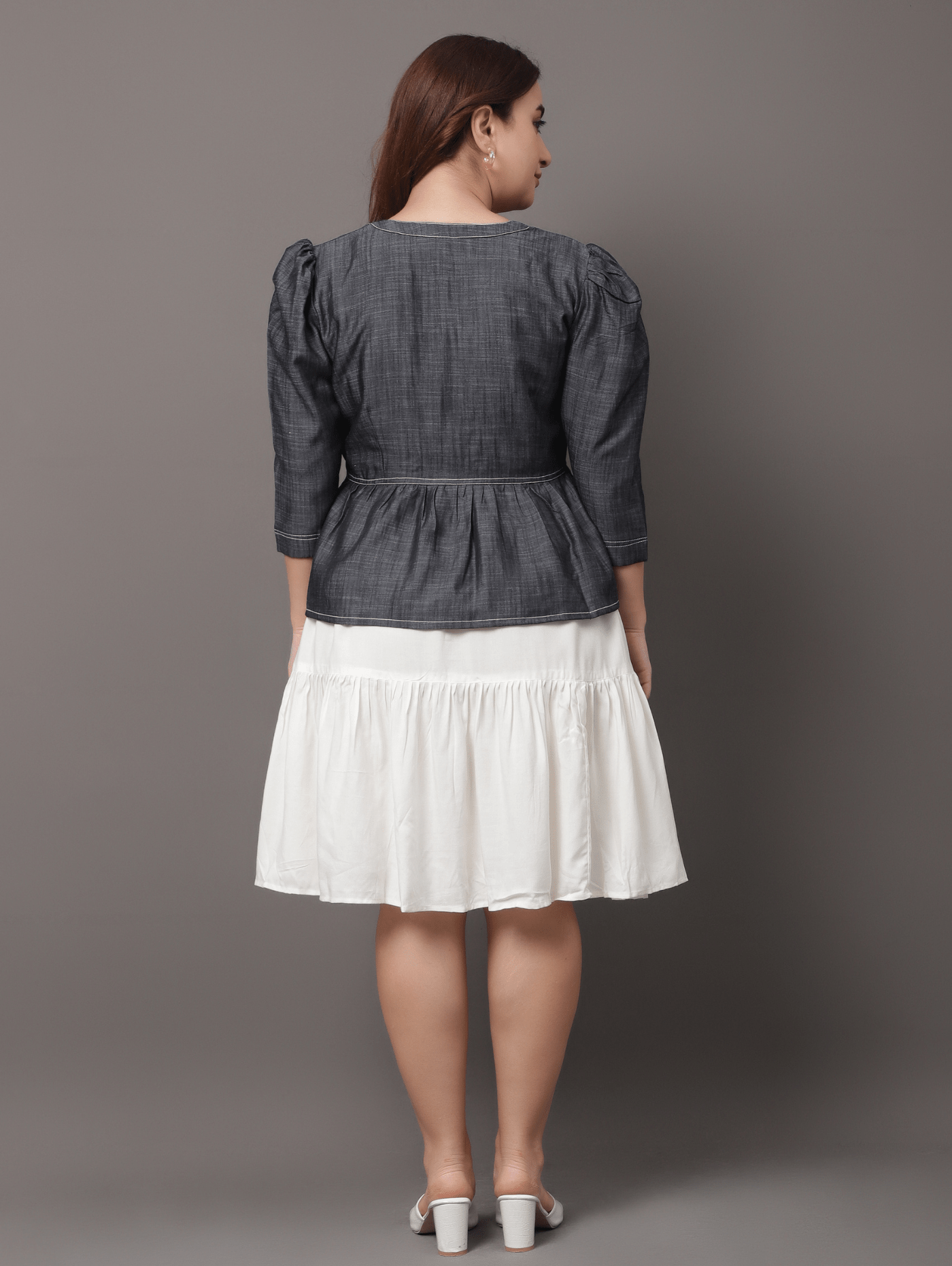 Denim Faded Set ( With Dress )