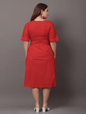 Red Seamline Dress