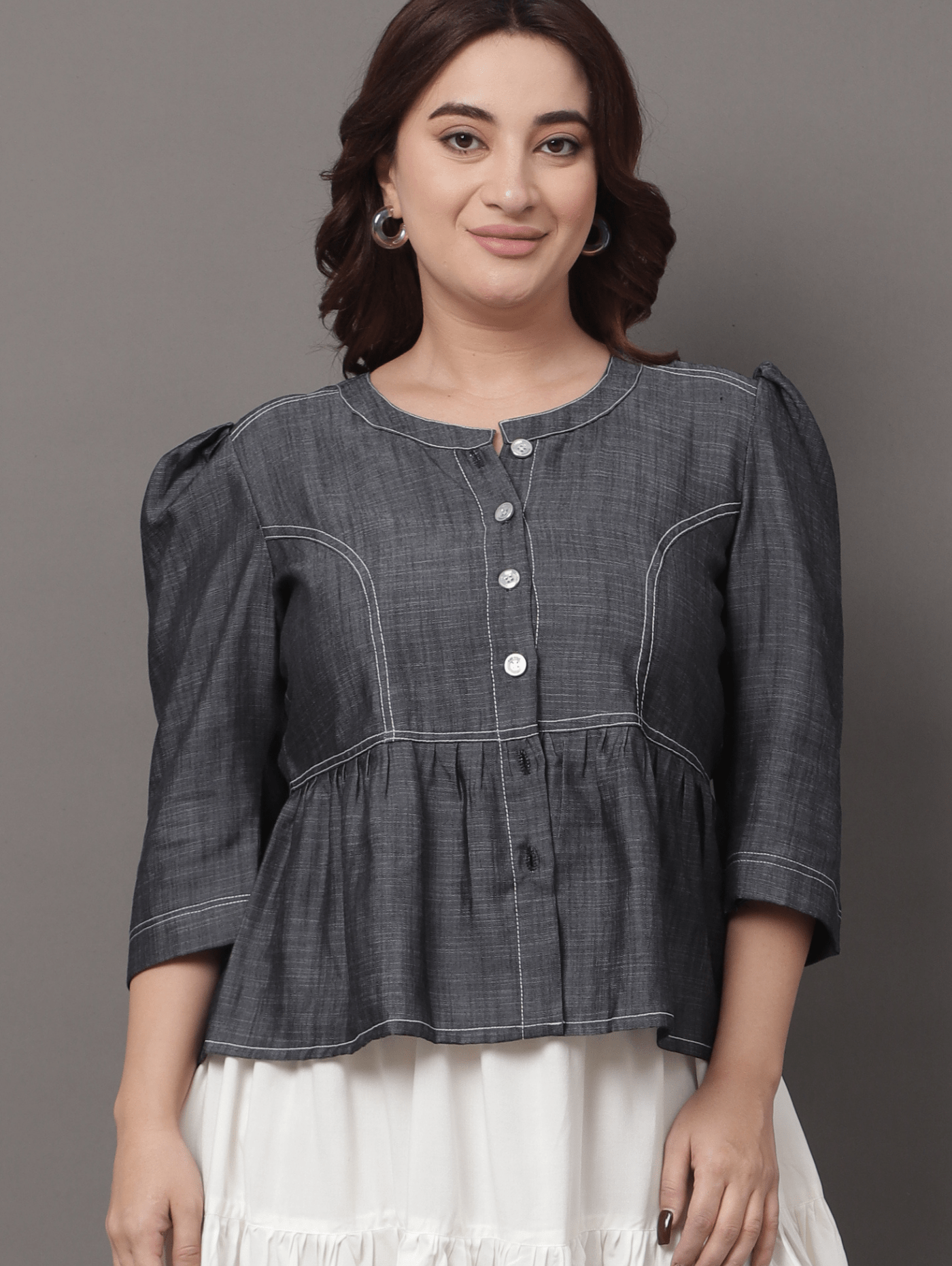 Denim Washed Top