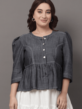 Denim Washed Top